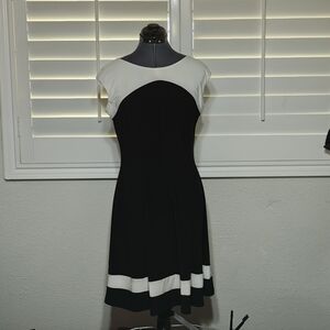 American Living Black and White Midi Dress
